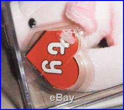 RARE! Authenticated TY 2nd gen Squealer Beanie Baby 2nd gen hang / 1st gen tush