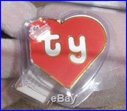 RARE! Authenticated TY 2nd gen Tan Inky without a Mouth Beanie Baby