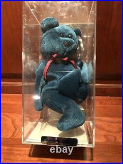 RARE Authenticated Ty New Face Jade Teddy Beanie Baby 3rd genTag 1st genTush