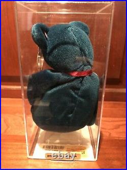 RARE Authenticated Ty New Face Jade Teddy Beanie Baby 3rd genTag 1st genTush