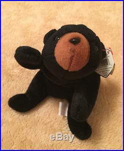 Ty Beanie Baby Blackie The Bear 1994 RETIRED & ALL ERRORS "SUFACE" "ORIGIINAL" 