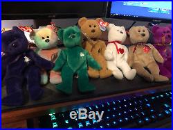 RARE Beanie Baby Bears -Valentino, Princess, Millenium, Peace and MORE/ERRORS