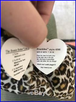 RARE Beanie Baby Freckles First Edition Collectible with TONS of Tag Errors