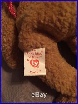 RARE Curly Ty Beanie Baby With 7 Errors