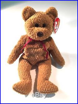RARE Curly the Bear Ty Beanie Baby With Rare Errors