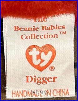 RARE- DIGGER the Crab TY BEANIE BABY