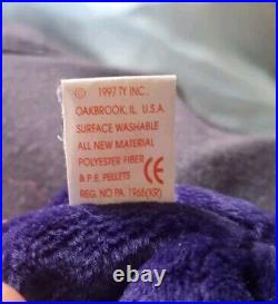 RARE FACE ERROR PRINCESS Ty Beanie Babies Diana RARE NOSE Error