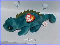 RARE Iggy the Iguana TY Beanie Babies Baby 1997 Nice See Pictures