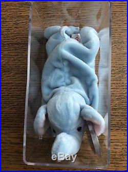 RARE MINT MAKE AN OFFER Peanut Light Blue Ty Beanie Baby Babies