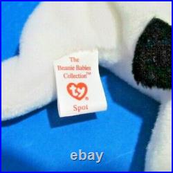 RARE Original Nine 1993 SPOT the Dog with ERRORS Ty Beanie Baby STYLE #4000