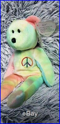RARE Original Ty Beanie Baby Peace. Mint Condition RARE WITH ERRORS 1965KR