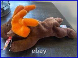 RARE PVC PELLET beanie baby Chocolate the Moose 1993