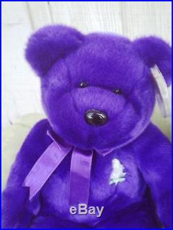 RARE Princess Diana Ty Beanie Baby Buddy Lot Retired 1997 Mint Purple Beany