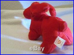 RARE RETIRED 1996 TY Beanie Baby ROVER WithPVC Pellets and collectible Errors EUC