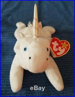 RARE RETIRED Mystic BEANIE BABY WITH IRIDESCENT HORN AND ERRORS