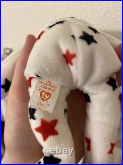 RARE, RETIRED with TAG ERRORS Glory Bear Beanie Baby! 1997/1998