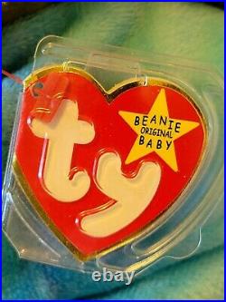 RARE Retired TY Beanie Baby Iggy The Iguana Born August 12, 1997