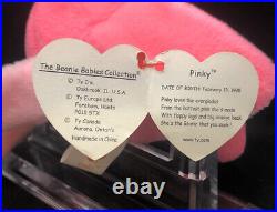 RARE Retired Ty Beanie Baby Pinky 1995 With Errors READ TAG