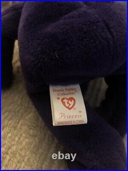 RARE SPECIAL EDITION Ty Beanie Babies Princess Bear Toy