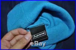 RARE Supreme Beanie Box Logo Baby Blue FW18 100% Authentic One Size Hat