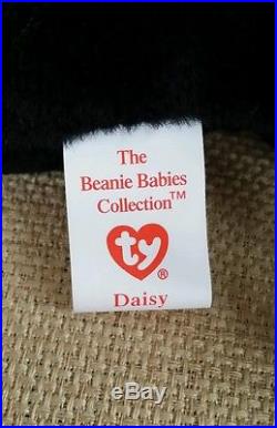 RARE TY 1993/1994 Beanie Baby Daisy Cow Retired PVC Deutschland ERRORS ears