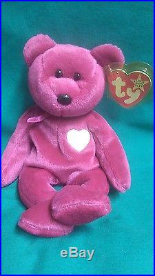 RARE TY BEANIE BABIES PINK TAGWHITE STAR Never Seen Like That Together