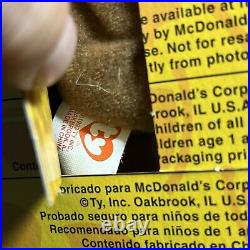 RARE TY Beanie Babies McDonalds International Bears Set Of (4) ALL with Errors