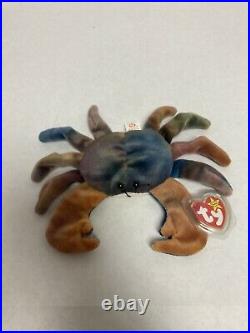 RARE TY Beanie Baby CLAUDE The Crab RETIRED 1996 MINT condition