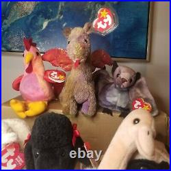 RARE TY Beanie Baby lot of 18! 1993-1999 All P. V. C. Pellets. Errors! Mint Babies