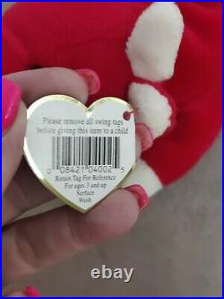 RARE TY Beanie Baby red Snort the Bull ALL 14 tag errors (last picture)
