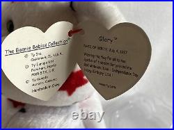 RARE TY GLORY Beanie Baby with Numbered Tush Tag and Tag Errors. 1998. Mint
