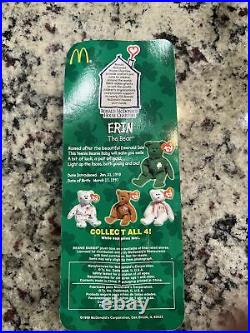 RARE TY McDonalds Teenie Beanie Baby Mini ERIN the Bear 1997 RETIRED WITH ERRORS