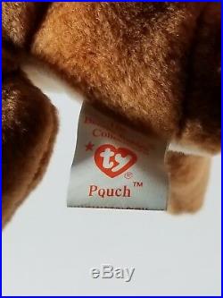 RARE Ty Beanie Babies Retired Pouch with Swing and Tush Tag Errors PVC 4th Gen