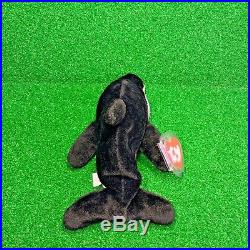 RARE Ty Beanie Baby 1993 Original 9 Splash The Whale 1st Gen Tush 2nd Swing MWMT