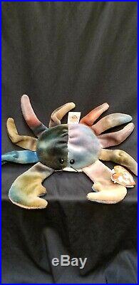 RARE Ty Beanie Baby 1996 Claude the Crab