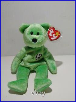 RARE! Ty Beanie Baby 1998 Kicks The Soccer Bear with Errors! Retired