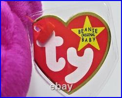 RARE! Ty Beanie Baby MILLENNIUM Bear RETIRED TAG ERRORS Mint WithORIGINAL RECEIPT