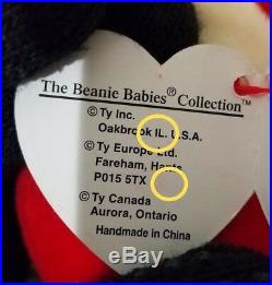 RARE Ty Beanie Baby Snort Red Bull MWMT withERRORS and Tag Protector