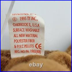 RARE Ty Beanie Baby Weenie the Dachshund withErrors Waterlooville 4013 1995 PVC