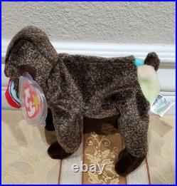 RARE Ty Beanie Baby withERROR Cheeks Baboon MWMT & MQ withTag Protector