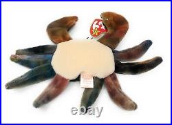 RARE Ty Beanie babies Retired CLAUDE The Crab with ALL CAPS Tag Errors 1996 OG