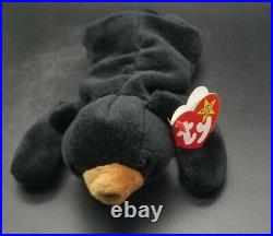 RARE Ty Blackie Bear Beanie Baby with 8 ERRORS 1994 1993 PVC Mint Condition
