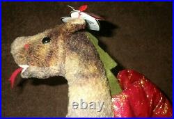RARE Ty Europe Scorch the Dragon 1998 Beanie Baby- CLEAN, & MINT CONDITION