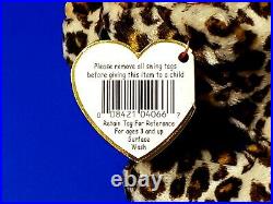 RARE VINTAGE TY Beanie Baby Freckles The Spotted Leopard 1996 Retired ERRORS