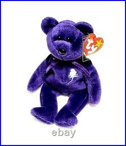 RARE VINTAGE TY Beanie Baby Princess Diana The Purple Teddy Bear ERRORS