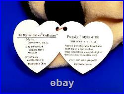 RARE VINTAGE TY Beanie Baby Pugsly The Pug Style 4106 ERRORS