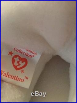 RARE Valentino Beanie Baby New with Tags Misspelled Tags PVC Pellets