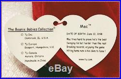 RARE Vintage Collectible 1998 MAC Beanie Baby Authenticated Sealed Case