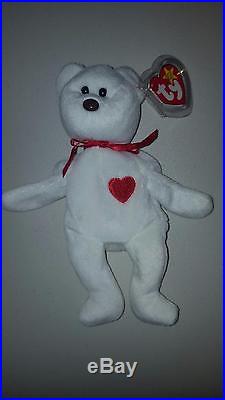 RARE Vintage Valentino TY Beanie Baby Misspelled Tag and PVC Pellets
