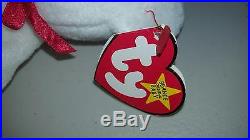 RARE Vintage Valentino TY Beanie Baby Misspelled Tag and PVC Pellets